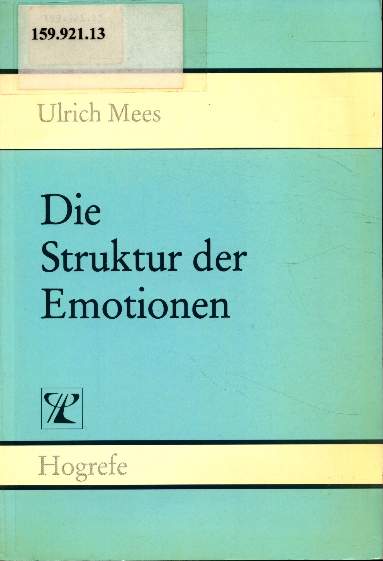 Die Struktur der Emotionen - Mees, Ulrich