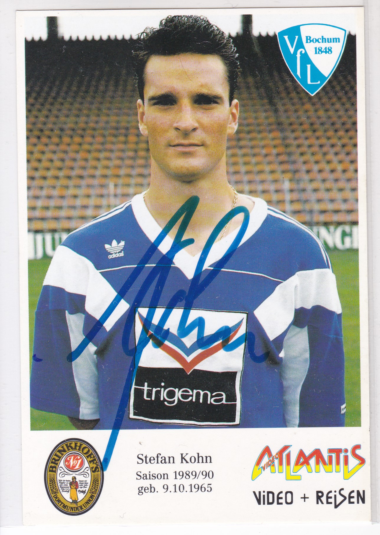 Carte Autographe Signée – Andrzej Iwan, VfL Bochum, Football Polonais, Original