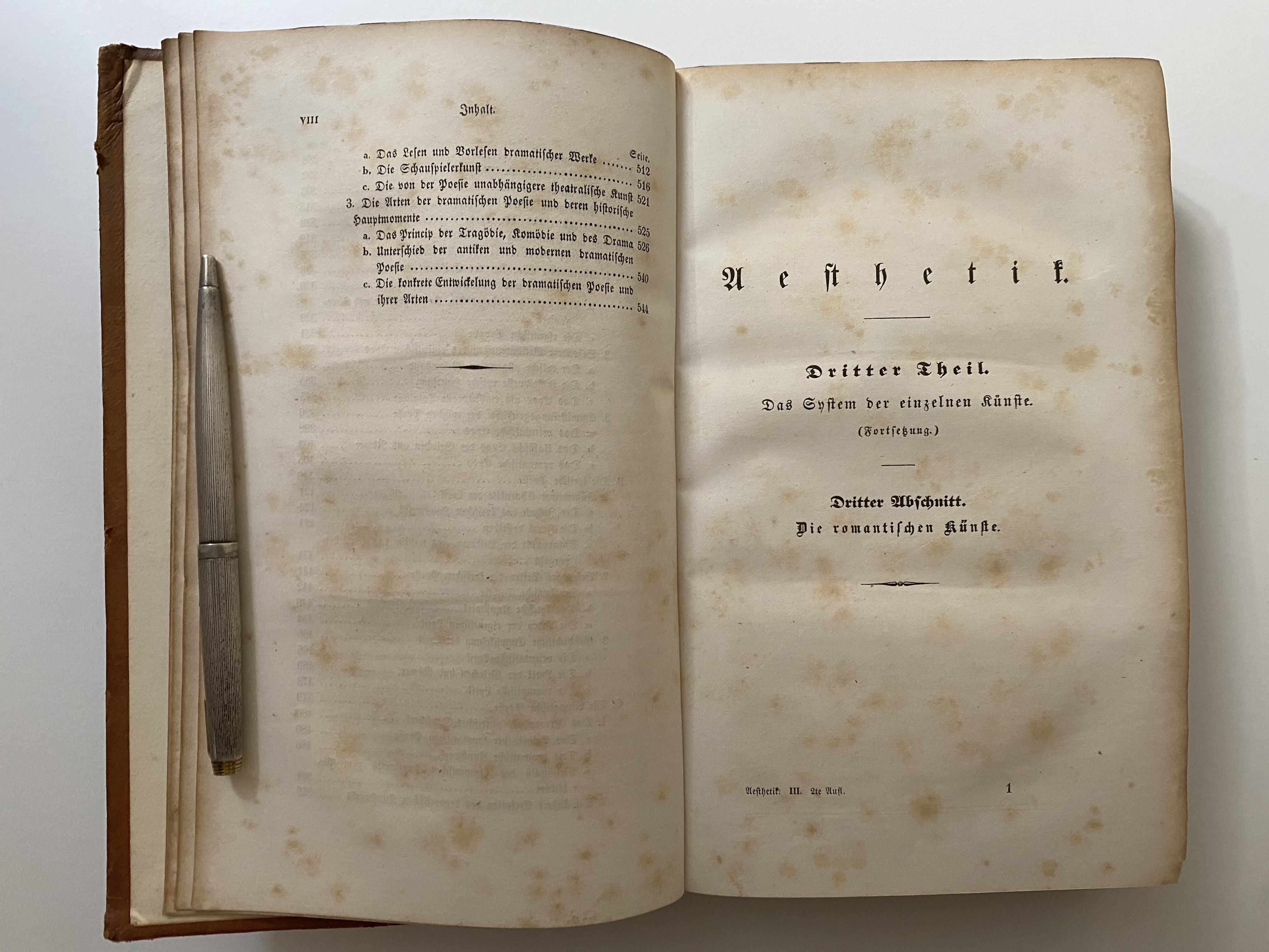 Vorlesungen über die Aesthetik. von Hegel, Georg Wilhelm Vorlesungen über die Aesthetik. von Hegel, Georg Wilhelm