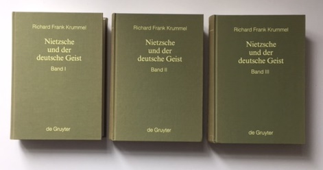 [3 Bde.] Nietzsche und der deutsche Geist, Band I – III. - Krummel, Richard Frank