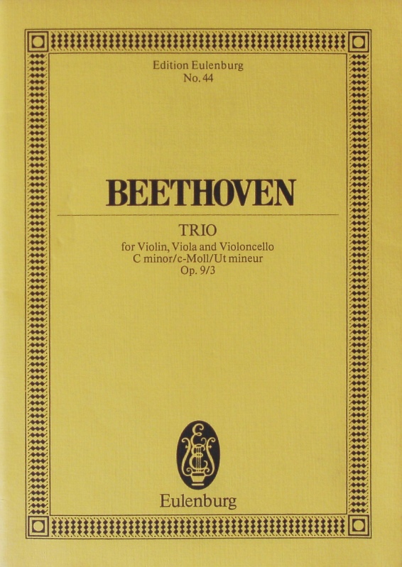 Trio for violin, viola and violoncello c minor. Op. 9/3. - van Beethoven, Ludwig