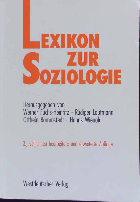 Lexikon zur Soziologie.