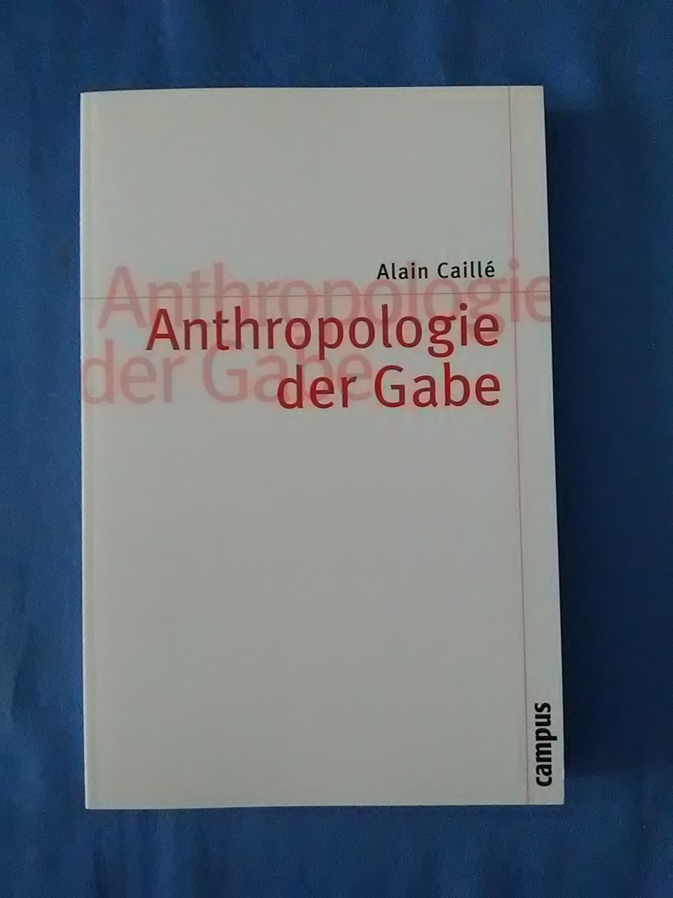 Anthropologie der Gabe. Aus dem Franz. übers., hrsg. und eingeleitet von Frank Adloff und Christian Papilloud / Theorie und Gesellschaft ; Bd. 65 - Caillé, Alain.