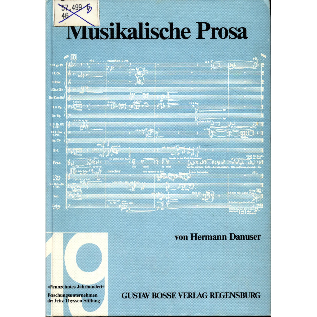Musikalische Prosa - Danuser, Hermann