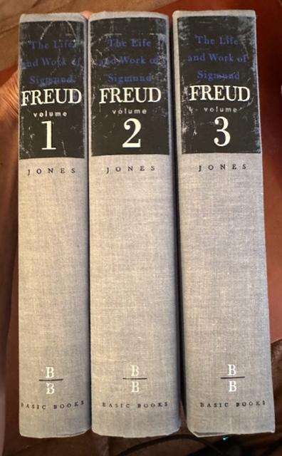 The Life and Work of Sigmund Freud ( 3 Volumes: complete) Jones, Ernest, M.D. [Near Fine] [Hardcover]