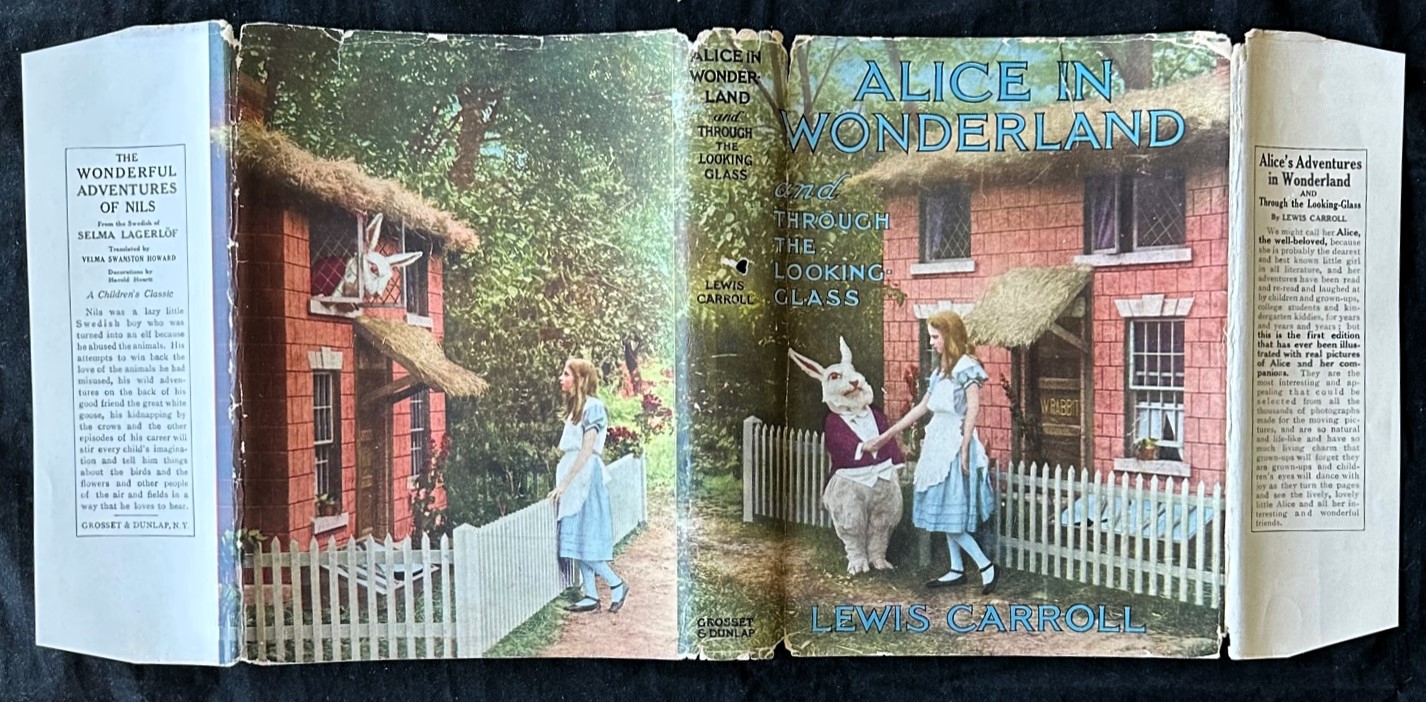 ALICE'S ADVENTURES IN WONDERLAND. THROUGH THE LOOKING GLASS. (1915 First Deluxe Photoplay Edition in original dust jacket with original gift box)