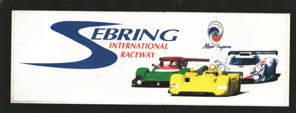 Sebring International Raceway Bumper Sticker 1990's-Size is about 9 x 2 3/4-Unused-Rare-FN [Fine] [Softcover]