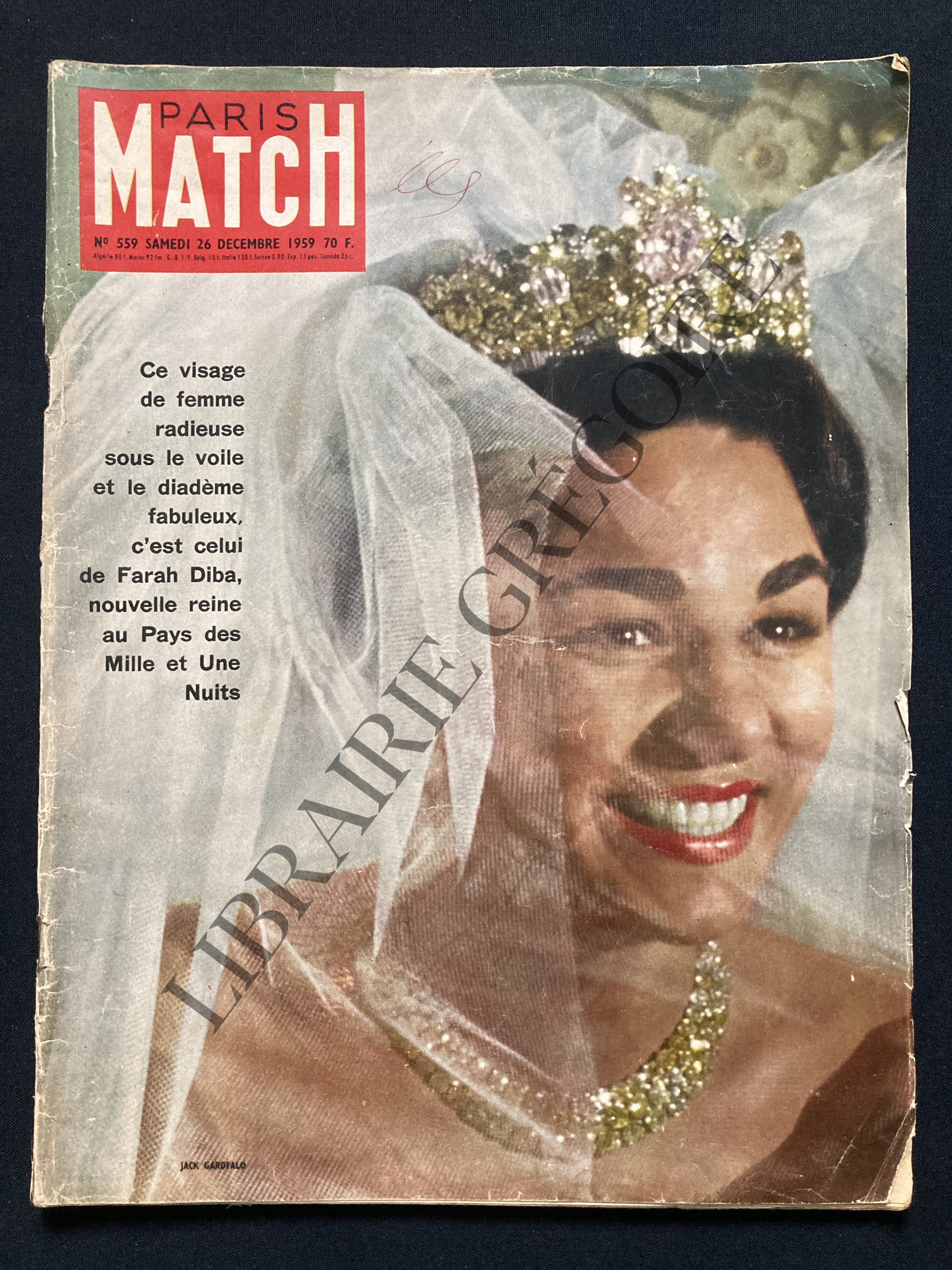 PARIS MATCH-N°559-SAMEDI 26 DECEMBRE 1959-FARAH DIBA [Bon] [Couverture souple]