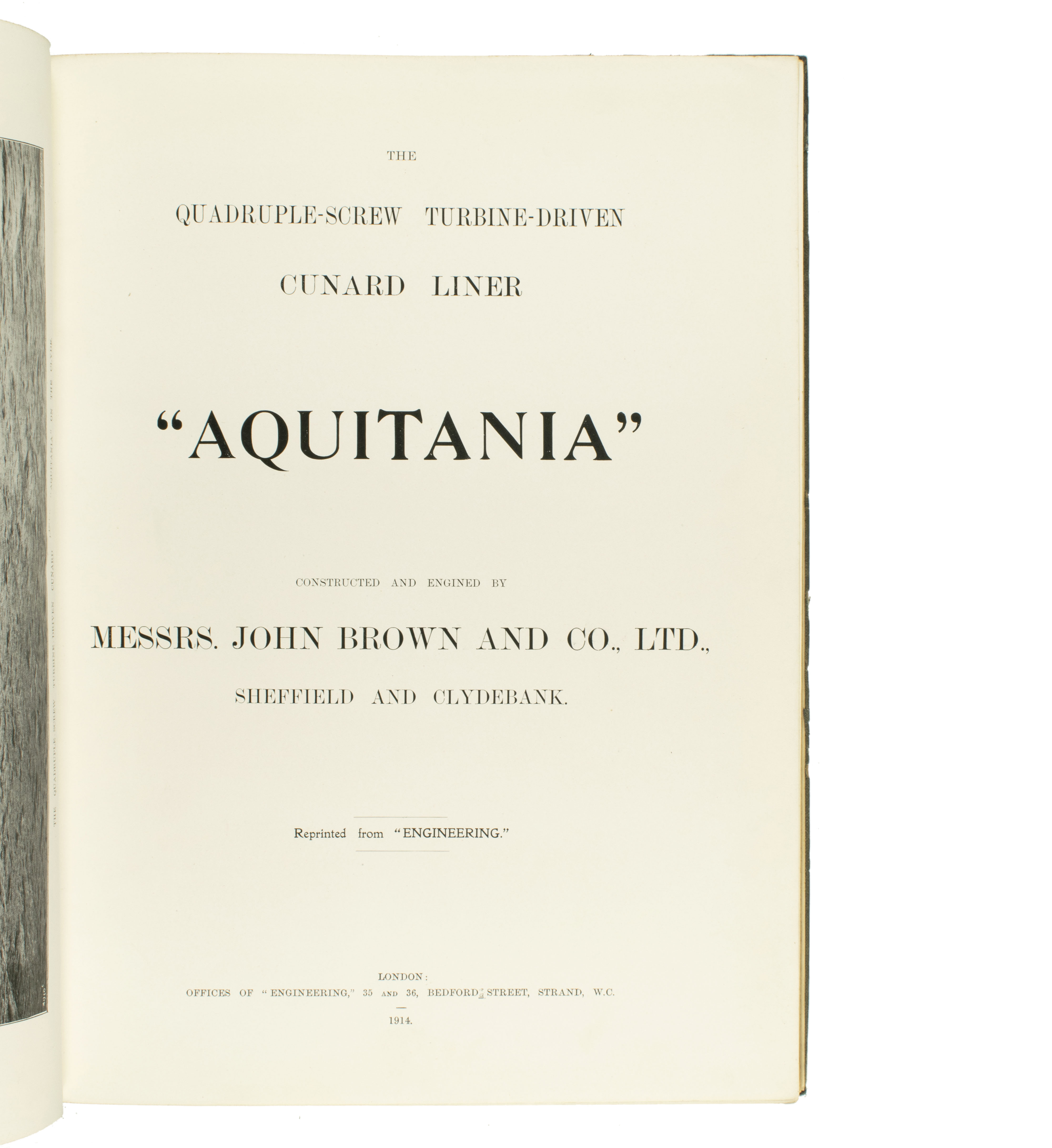 【残りわずか】 Turbine-Driven Quadruple-Screw The Cunard 'Aquitania Liner 洋書