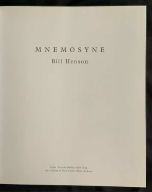 Mnemosyne | Bill HENSON | First Edition