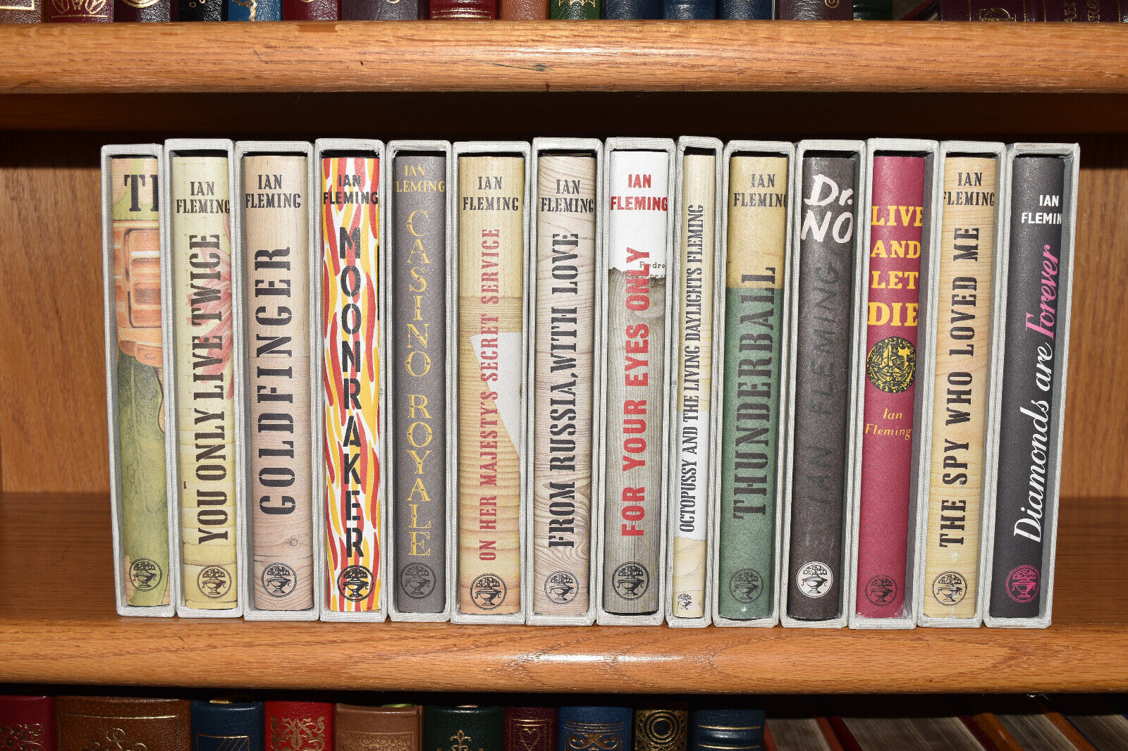 James Bond Novels Complete 14 Volume Set First Edition Library [Casino Royale, Live and Let Die, Moonraker, Diamonds Are Forever, From Russia With Lo