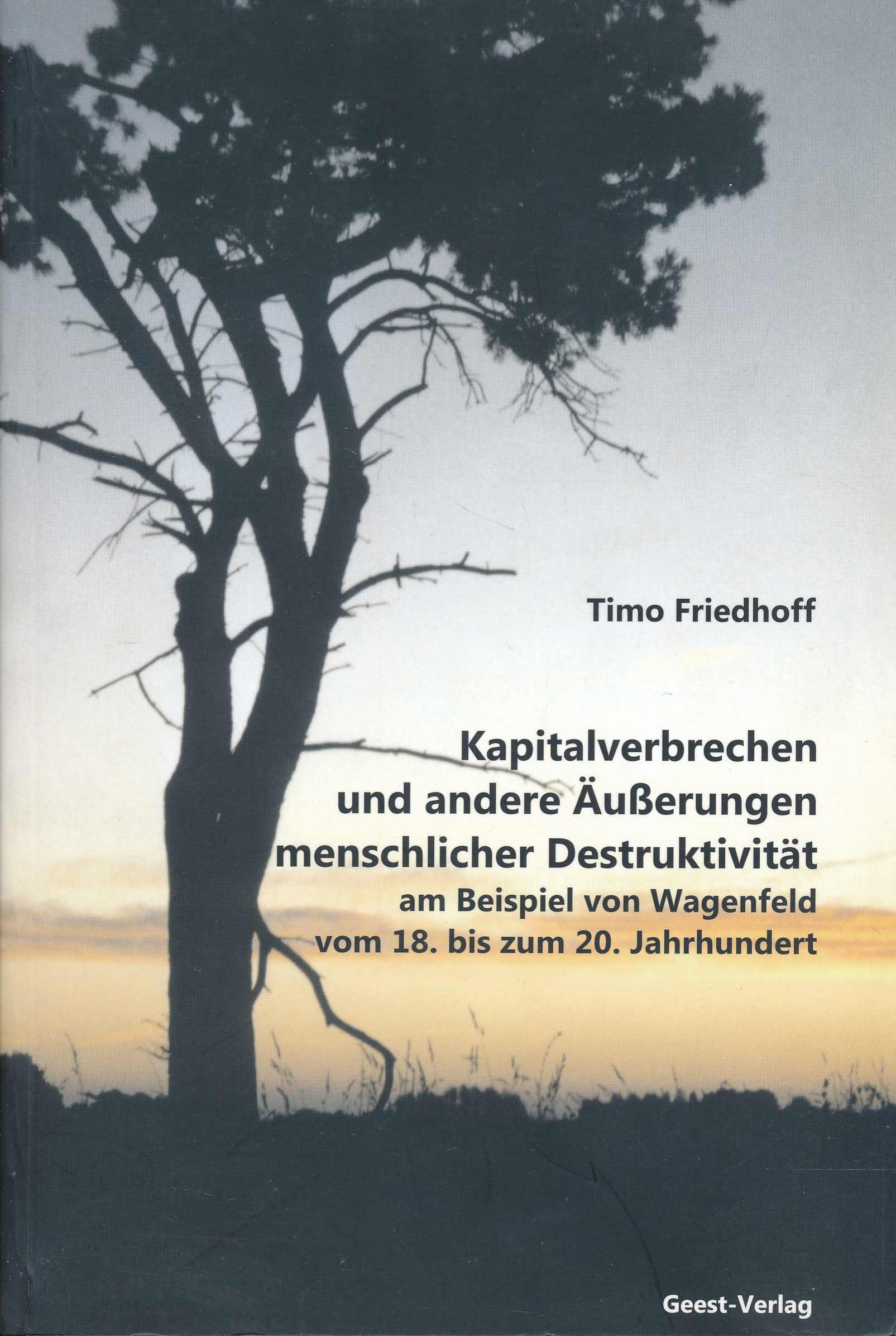 Kapitalverbrechen und andere Äußerungen menschlicher Destruktivitän am Beispiel von Wagenfeld vom 18. bis zum 20. Jahrhundert. - Friedhoff, Timo