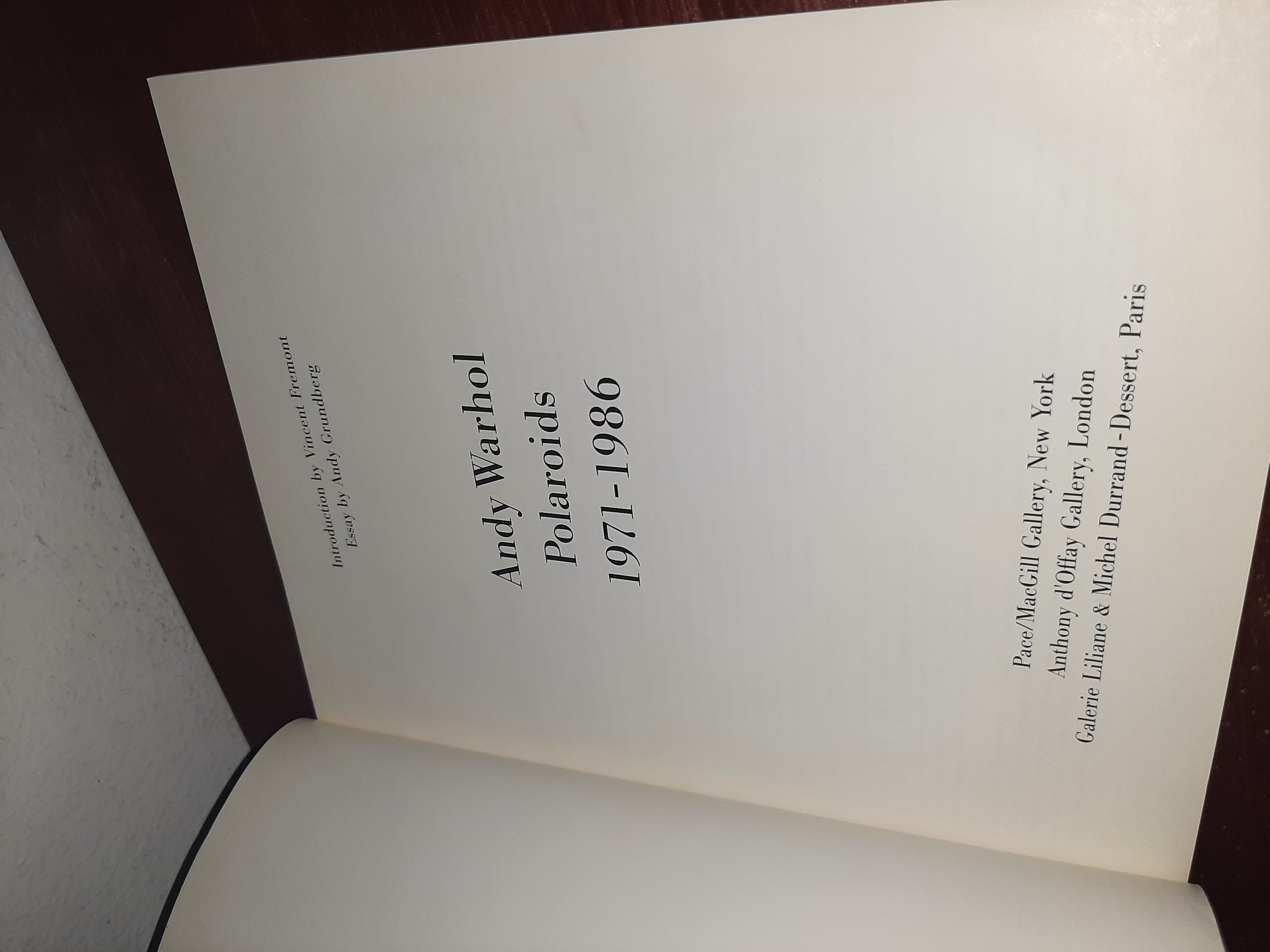 Andy Warhol Polaroids 1971-1986 by Warhol, Andy: Good Soft cover