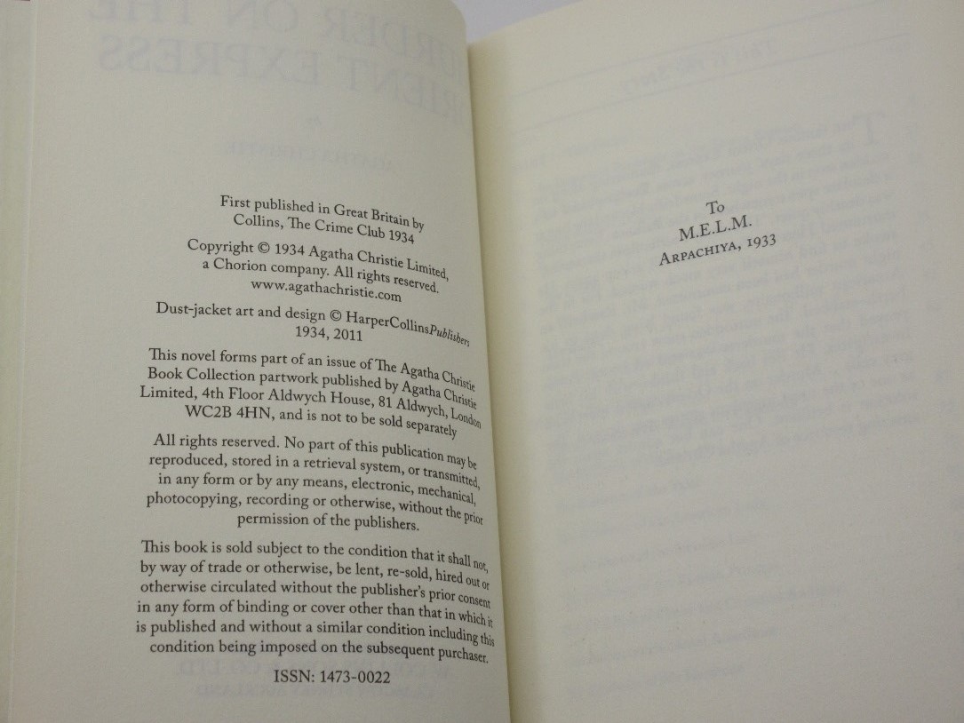 Murder on the Orient Express by Agatha Christie: Near Fine Hardback