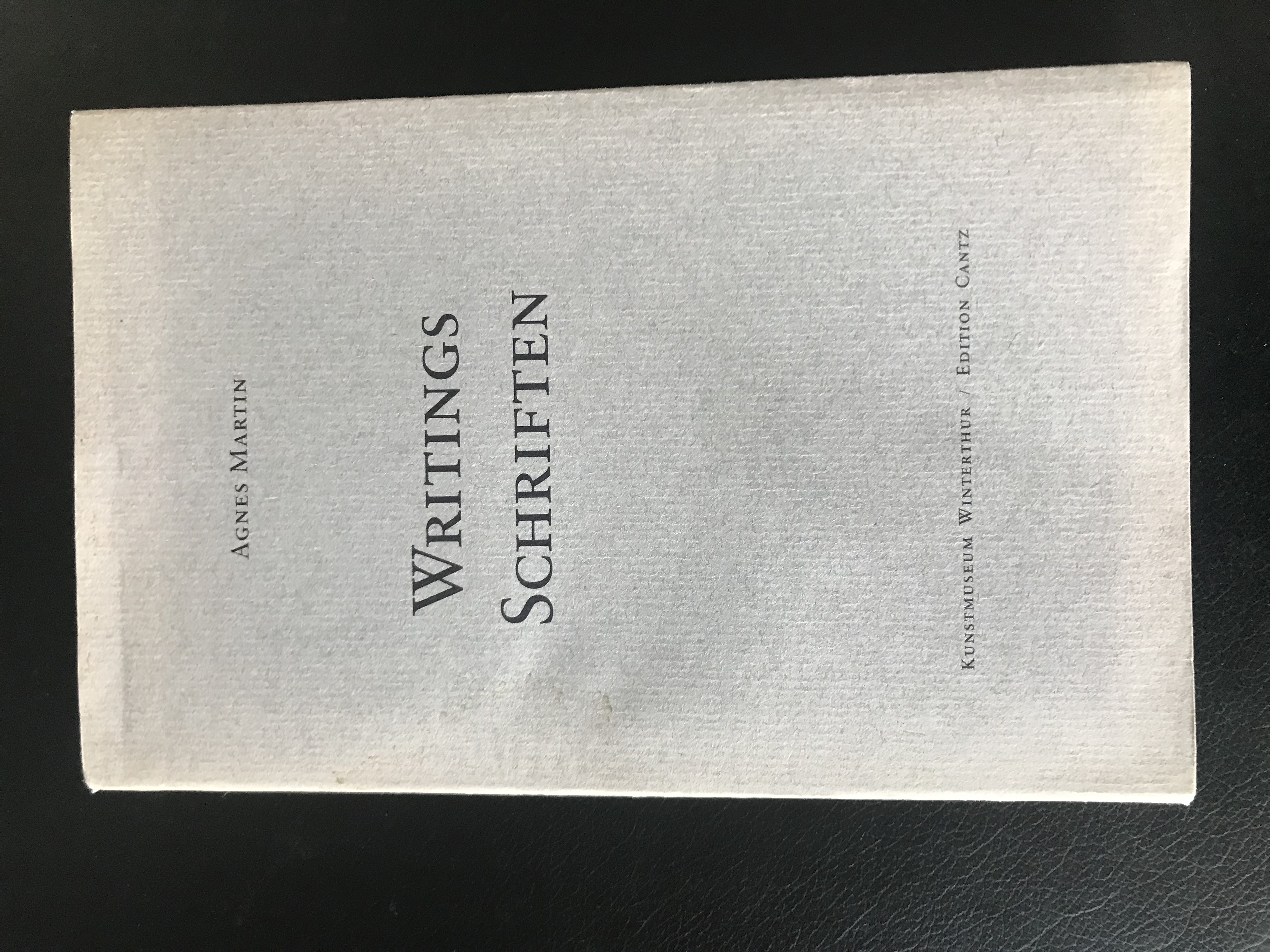 Agnes Martin : Writings / Schriften (German/English) by