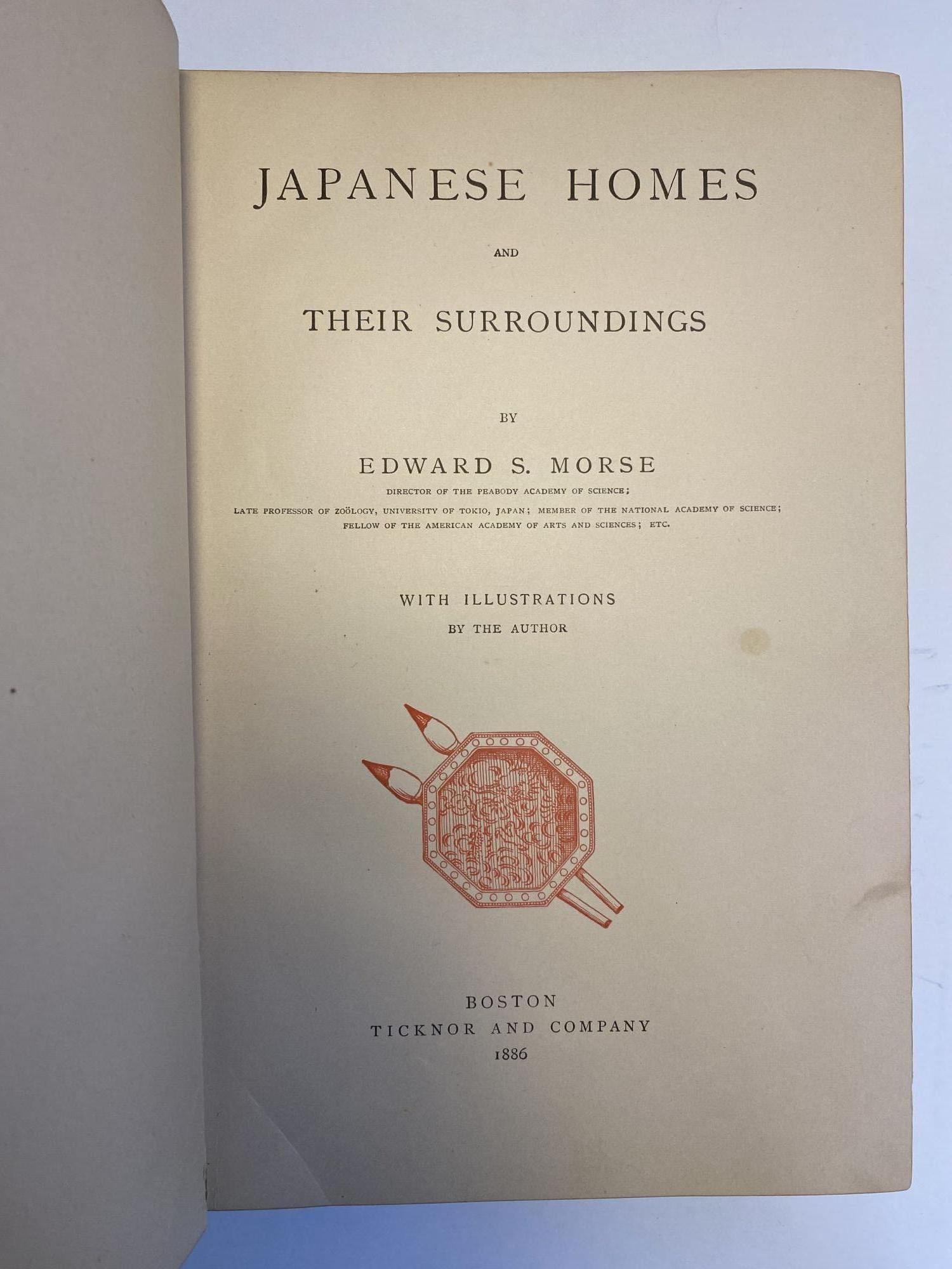 JAPANESE HOMES AND THEIR SURROUNDINGS by Morse, Edward S JAPANESE HOMES AND THEIR SURROUNDINGS by Morse, Edward S