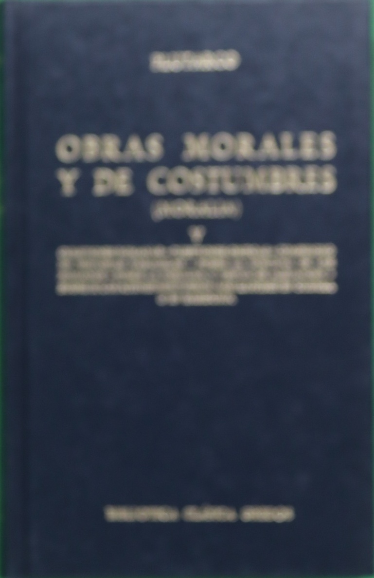 Obras morales y de costumbres (Moralia) (t. V) - Plutarco