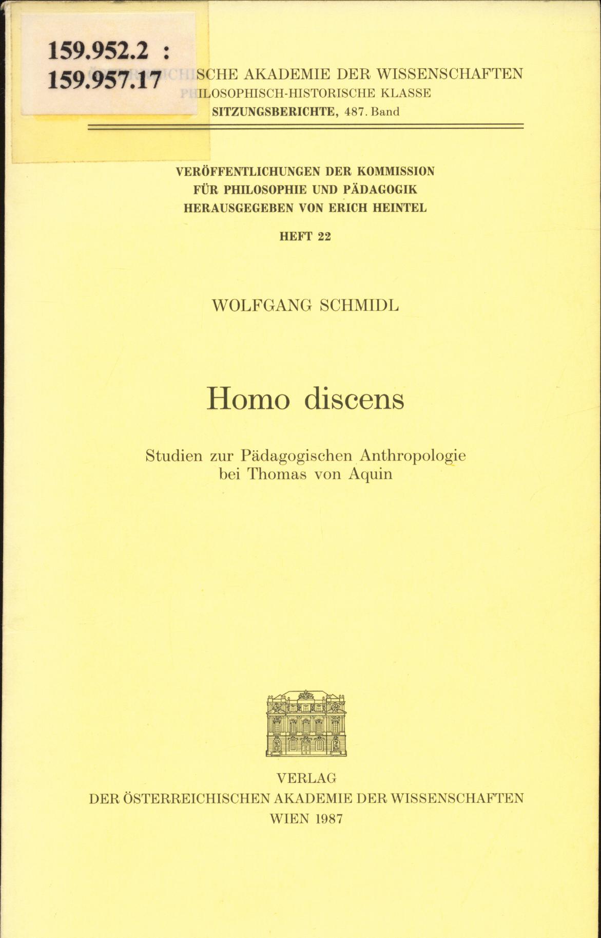 Homo discens - Schmidl, Wolfgang