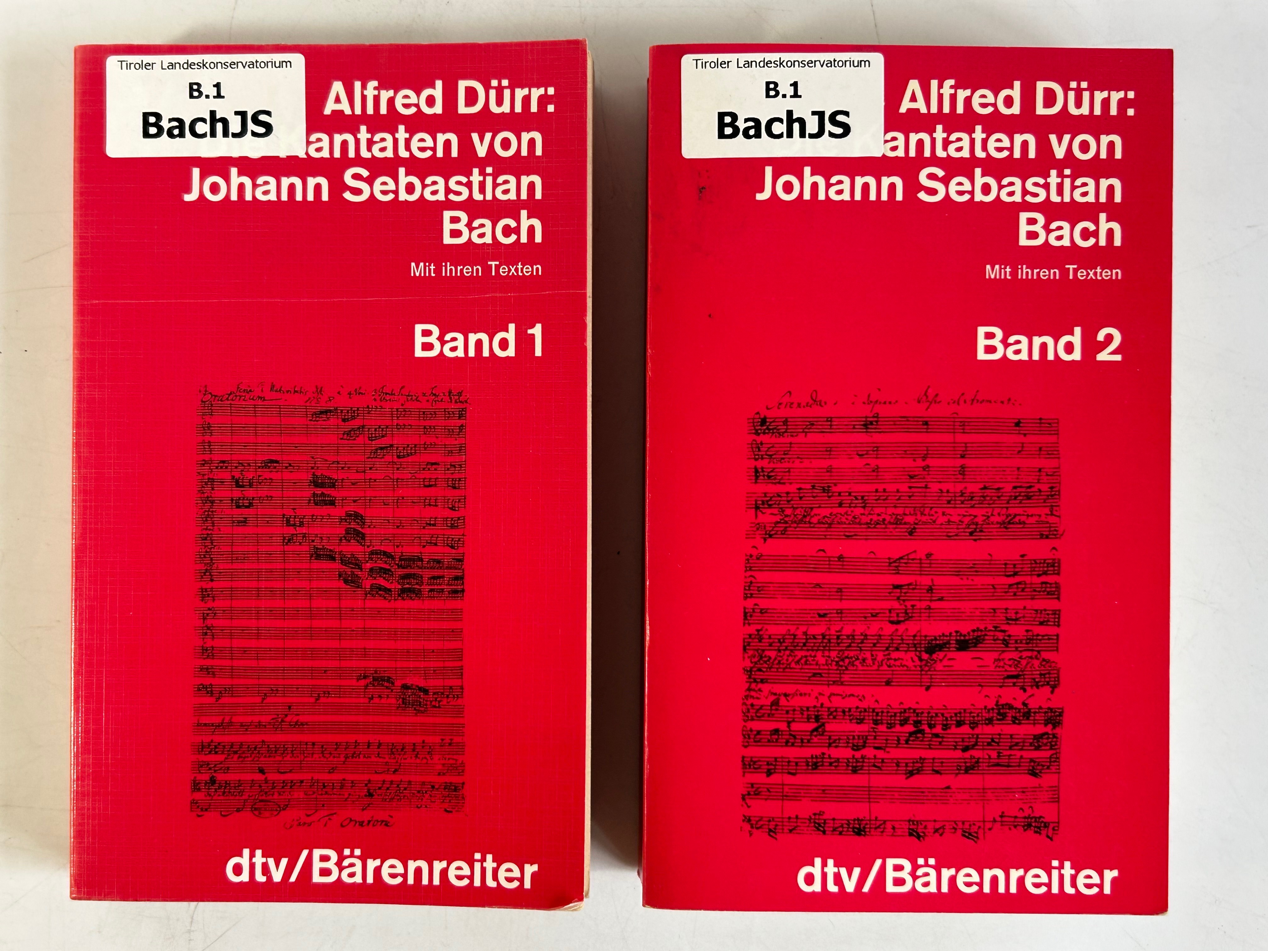 Die Kantaten von Johann Sebastian Bach mit ihren Texten. Band 1 und 2. - Dürr, Alfred