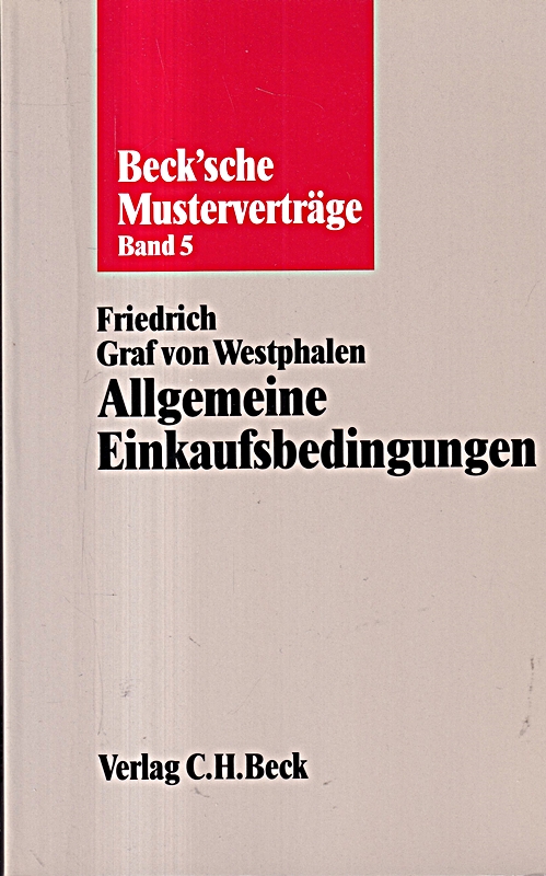 Allgemeine Einkaufsbedingungen - Graf von Westphalen, Friedrich