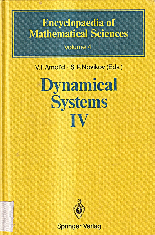 Dynamical Systems IV: Symplectic Geometry and its Applications (Encyclopaedia of - Vladimir I. Arnold