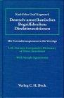 Deutsch-amerikanisches Begriffslexikon, Direktinvestitionen: Immobilien, Steuern - Kageneck, Karl-Erbo Graf