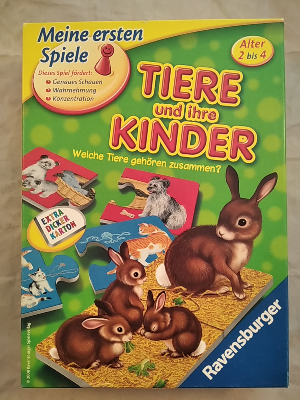 Meine ersten Spiele: Tiere und ihre Kinder - Welche Tiere gehören zusammen? [Lernspiel] Achtung: Nicht geeignet für Kinder unter 3 Jahren. - Muller, Gerda