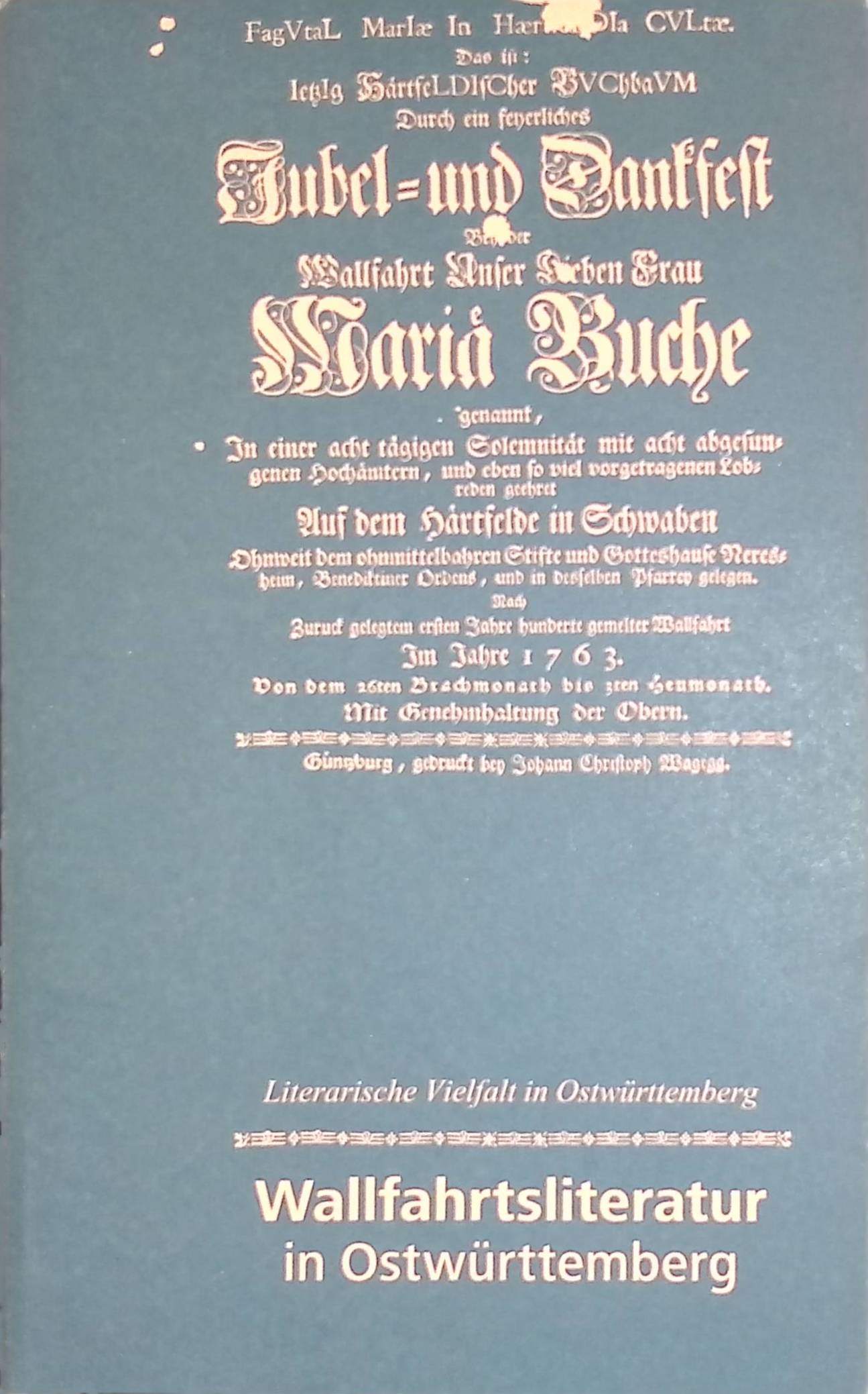 Wallfahrtsliteratur in Ostwürttemberg. Unterm Stein ; Bd. 17; Literarische Vielfalt in Ostwürttemberg - Unknown Author