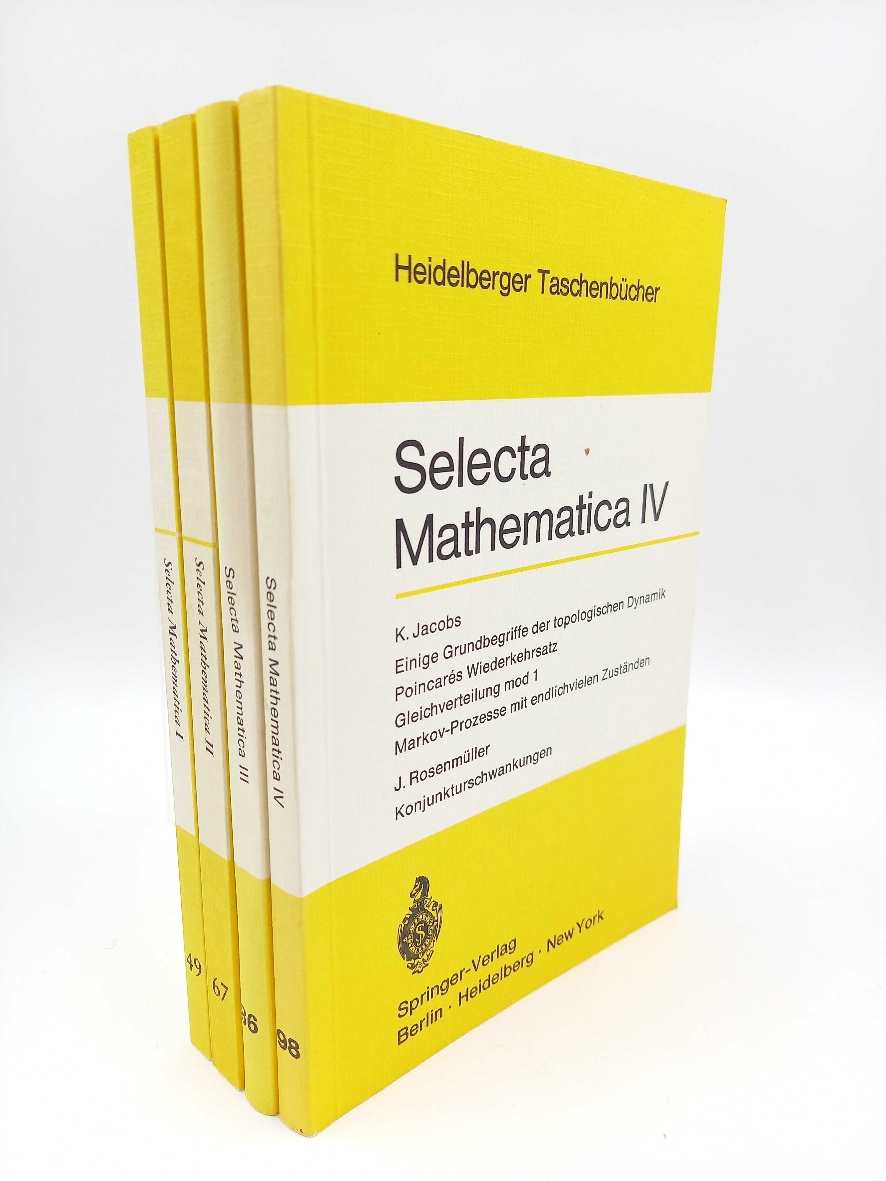 Selecta Mathematica I-IV (4 Bände komplett) - Jacobs, Konrad [u.a.] -