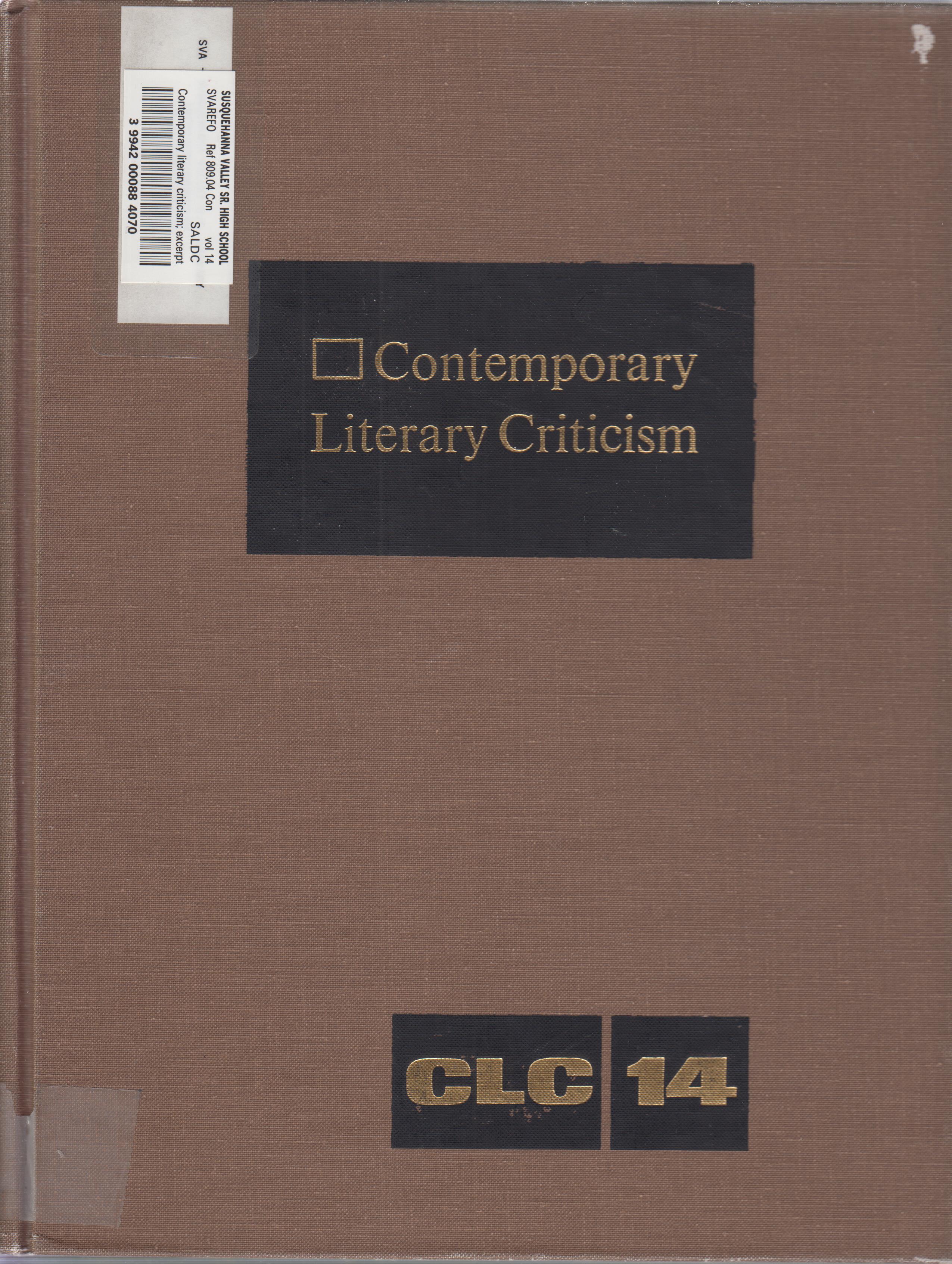 Contemporary Literary Criticism Volume 14 - Gunton, Sharon R.