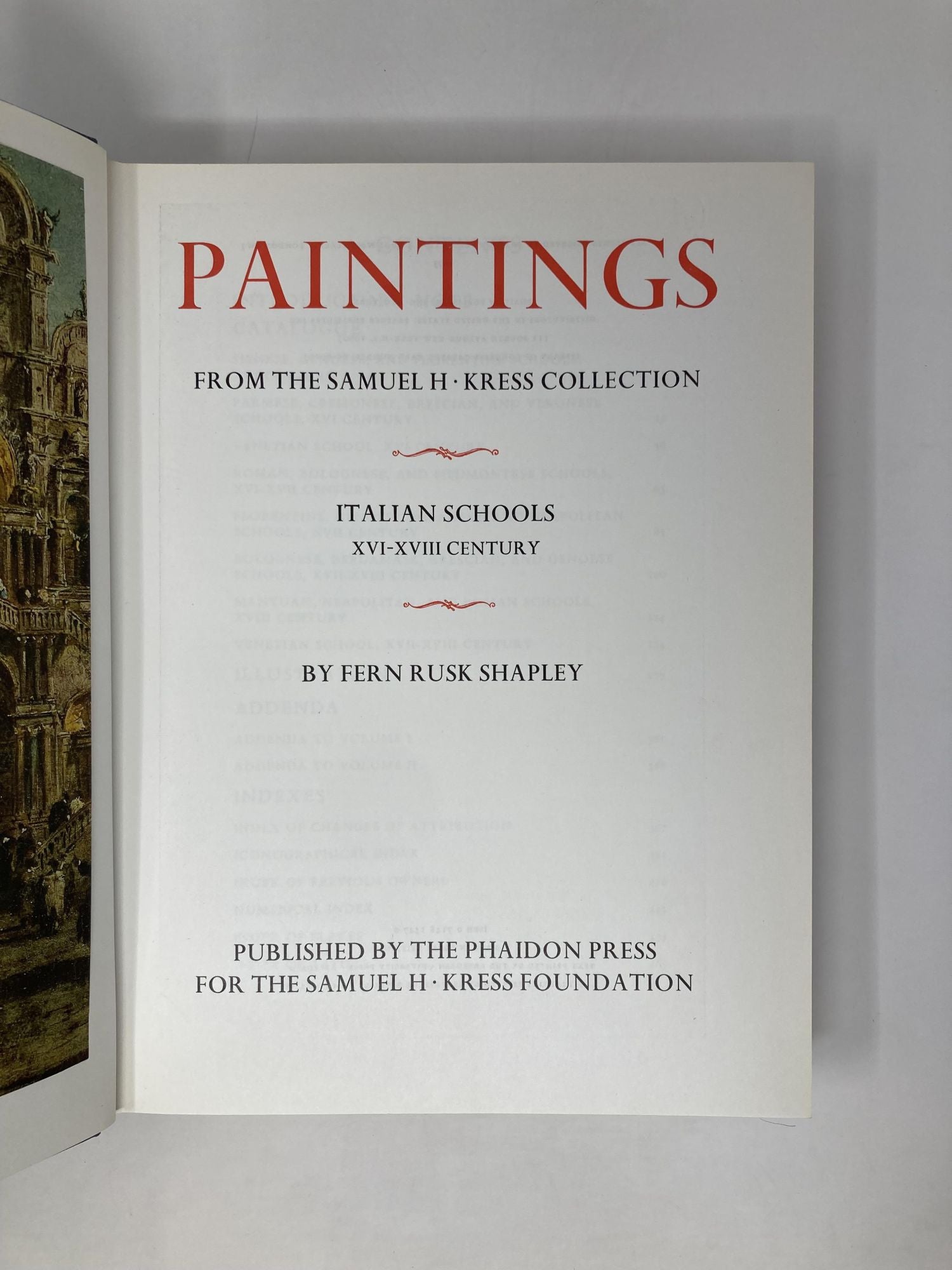 Italian Paintings from the Samuel H.Kress Collection: 16th-18th Century ...