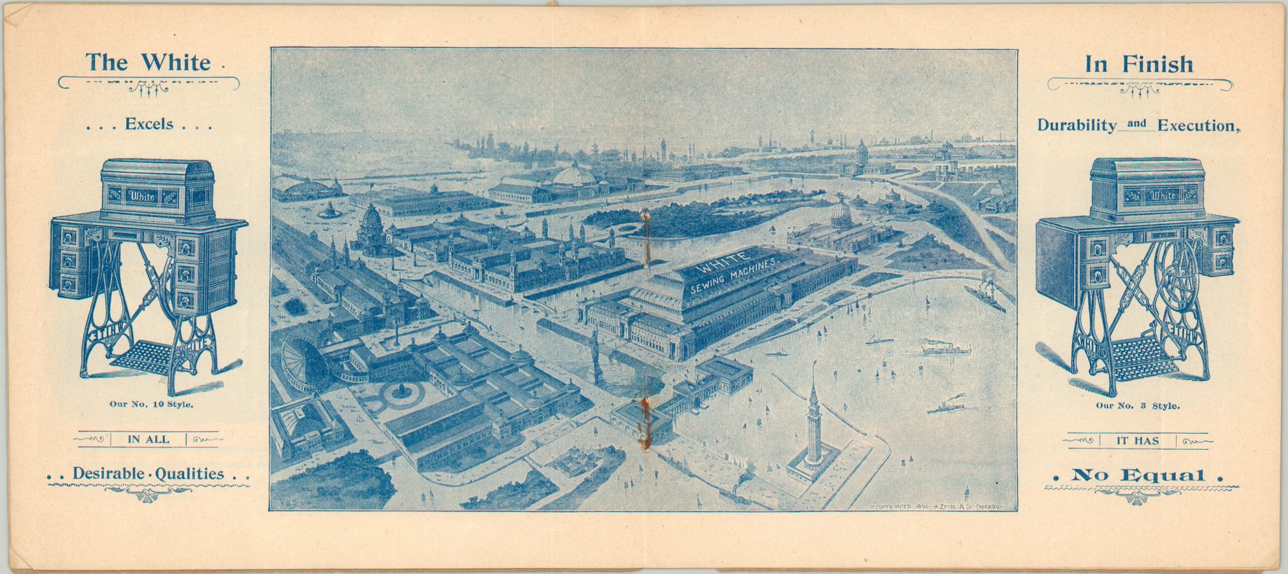 The World's Columbian Exposition Views "The White is King!" Even in the "Great White City." White Sewing Machine Company [Very Good] [Softcover]