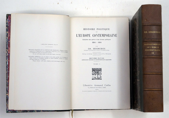 Histoire politique de l'Europe contemporaine. Evolution des partis et des formes politiques 1814-1914 - Tomes 1 et 2. ( 2 Bde.). - Seignobos Ch.