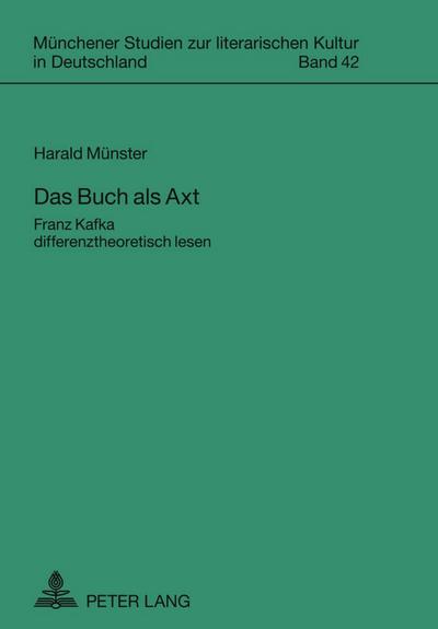 Das Buch als Axt - Harald Münster