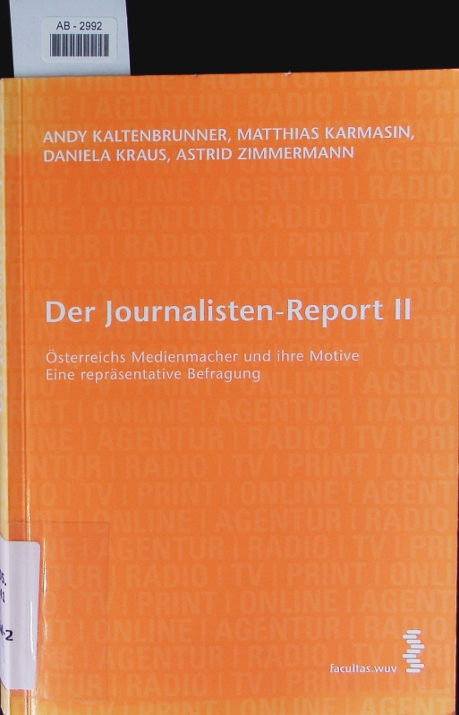 Der Journalisten-Report II. - Zimmermann, Astrid