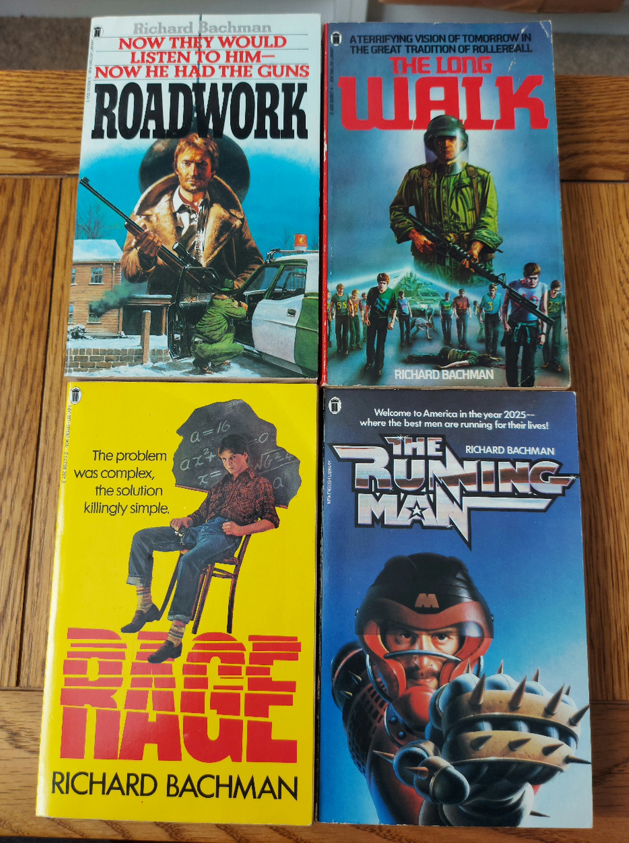'Rage'; 'The Running Man'; 'The Long Walk'; 'Roadwork' King, Stephen as Bachman, Richard [Near Fine] [Softcover]