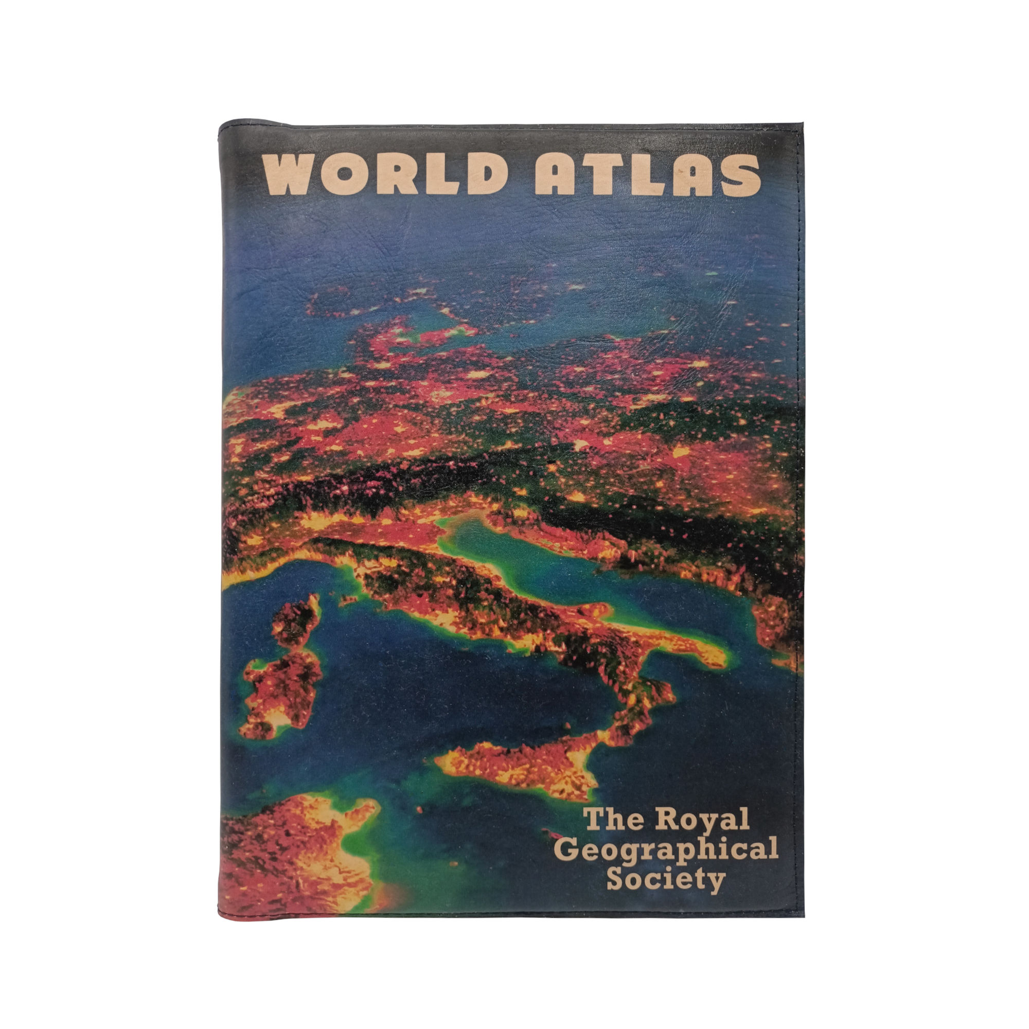Philip's World Atlas - Coffee Table Hardback Book With Leather Jacket, Personalized Limited Edition Gift National Geographic Sciety [As New] [Hardcov