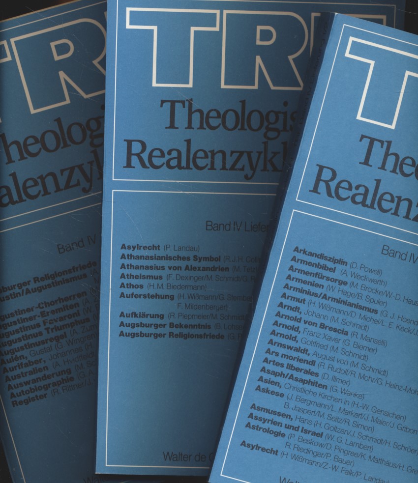 [ 3 Einzellieferungen ( komplett ) in Originalverlagsumschlag ] Theologische Realenzyklopädie (TRE), Band 4. Arkandisziplin - Autobiographie. - Müller, Gerhard und Gerhard Krause (Hgg.)