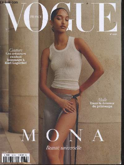 VOGUE france N°1037 mai 2023 - Mona beaute universelle - mode: dans la douceur du printemps- couture: les createurs rendent hommage a karl lagerfeld