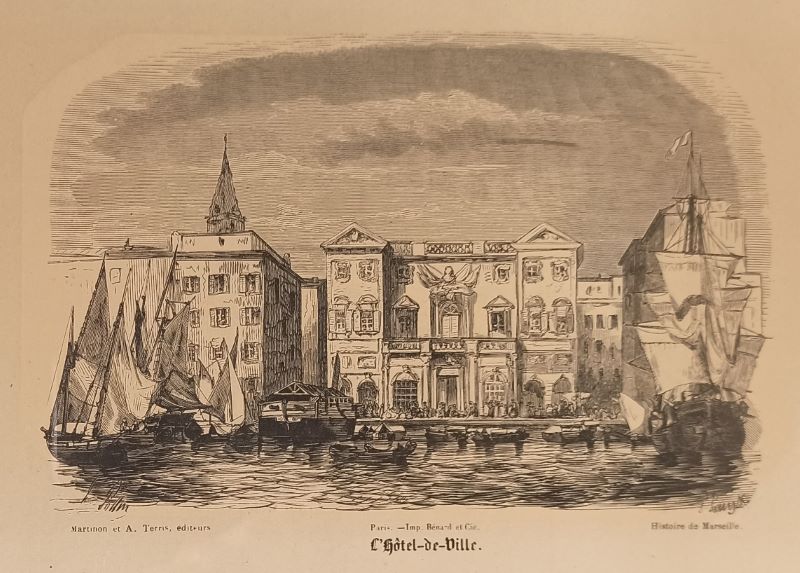 L'Hôtel de Ville (Marseille) GRAVURE - MARSEILLE - Hôtel de Ville - Boudin [ ]
