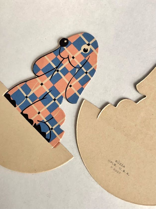 Set of Six Die-cut Plaid Dog Place Cards [Bon]