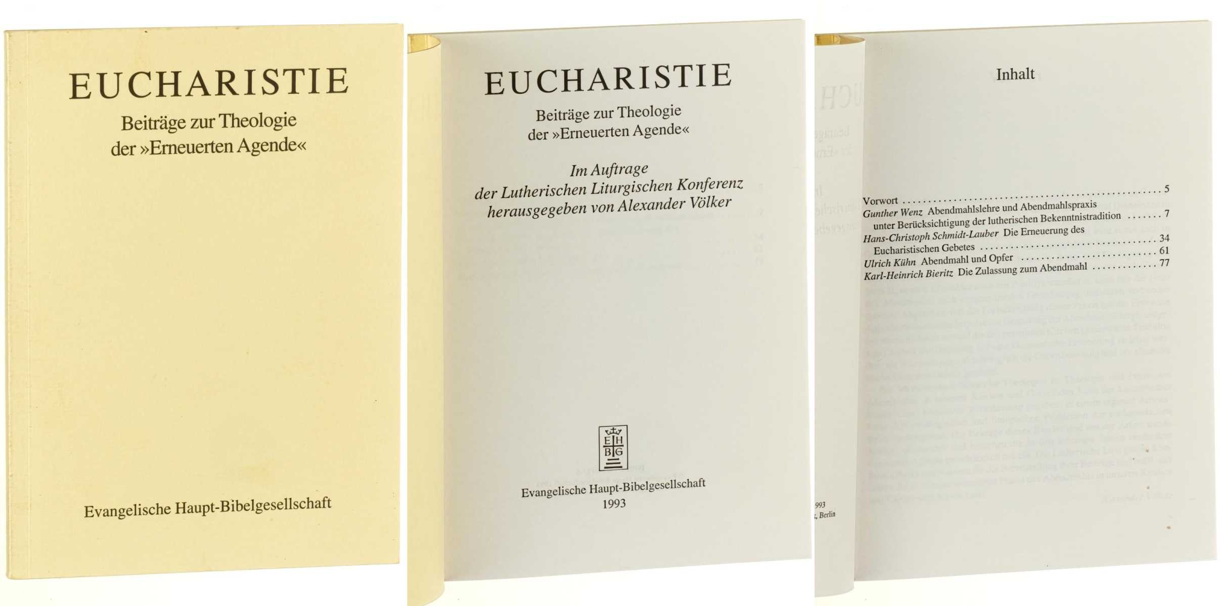 Eucharistie. Beiträge zur Theologie der 