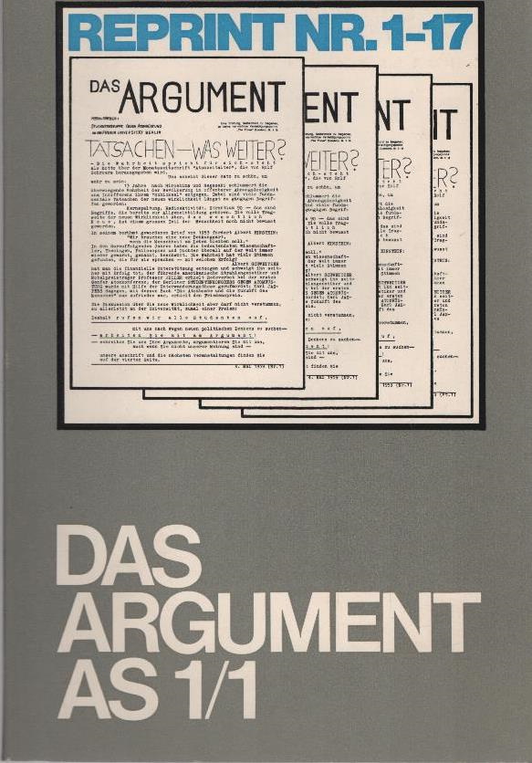 Das Argument. Argument-Reprint; Teil: 1., Argument-Reprint 1 - 17 - Haug-wolfgang-fritz