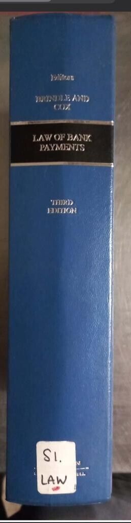 Law Of Bank Payment 3rd Edition by Law Book Publication: As Law Of Bank Payment 3rd Edition by Law Book Publication: As