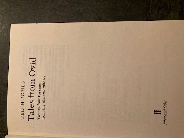 Tales from Ovid by Ted Hughes: Fine Hardcover (1997) 1st Edition