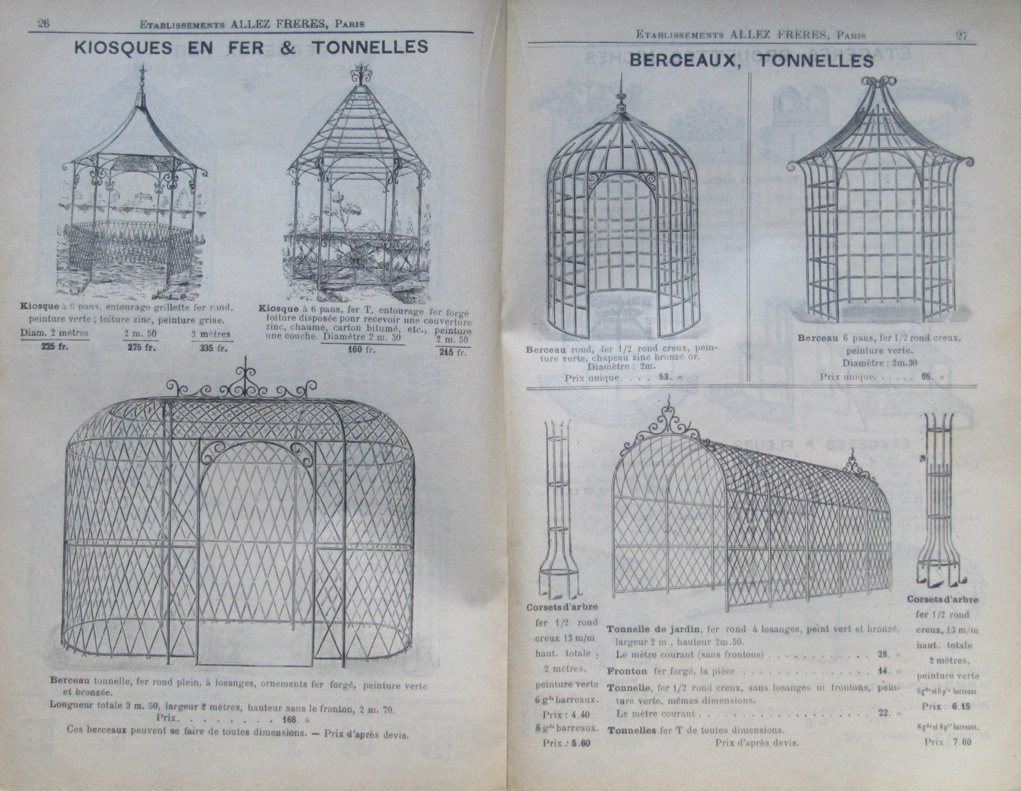 Catalogue des Établissements Allez Frères : Serrurerie horticole - Articles de jardin -Appareils d'arrosage - Tondeuses à gazon [Bon] [Couverture s
