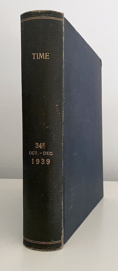 Time magazine October-December 1939 [hardbound set, 13 issues] [Used - Very good] [Hardcover]