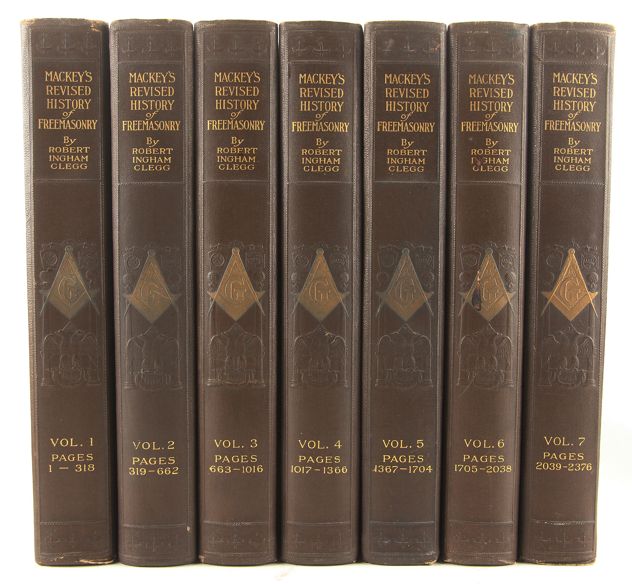 Mackey's History of Freemasonry, Set of Seven Volumes, 1921 - Robert Ingham Clegg and William James Hughan