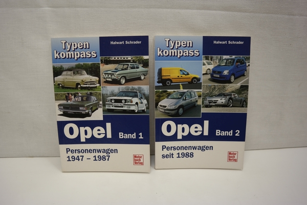 Typenkompass: Opel Band 1 + Band 2 - Personenwagen 1947 - 1987 / seit 1988 - Schrader, Halwart