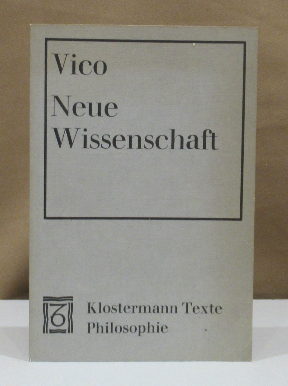 Die neue Wissenschaft von der gemeinschaftlichen Natur der Nationen. Auswahl, Übersetzung und Einleitung von Ferdinand Fellmann. - Vico, Giambattista.